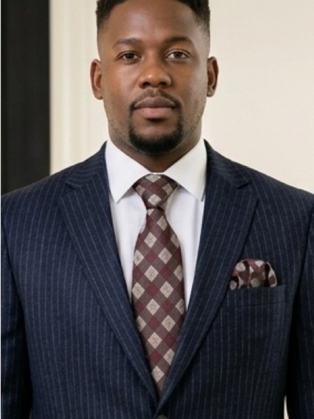 Men’s Silk Coordinated Tie Set - Brown Plaid